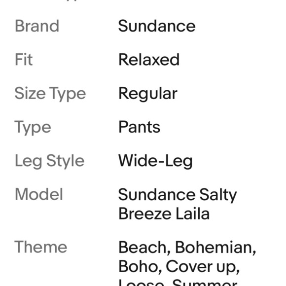 Sundance Breezy White and Navy Blue Striped Pants - Picture 9 of 10